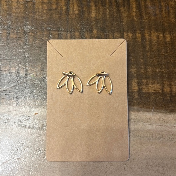Jewelry - Rose Gold Color Lotus Earrings